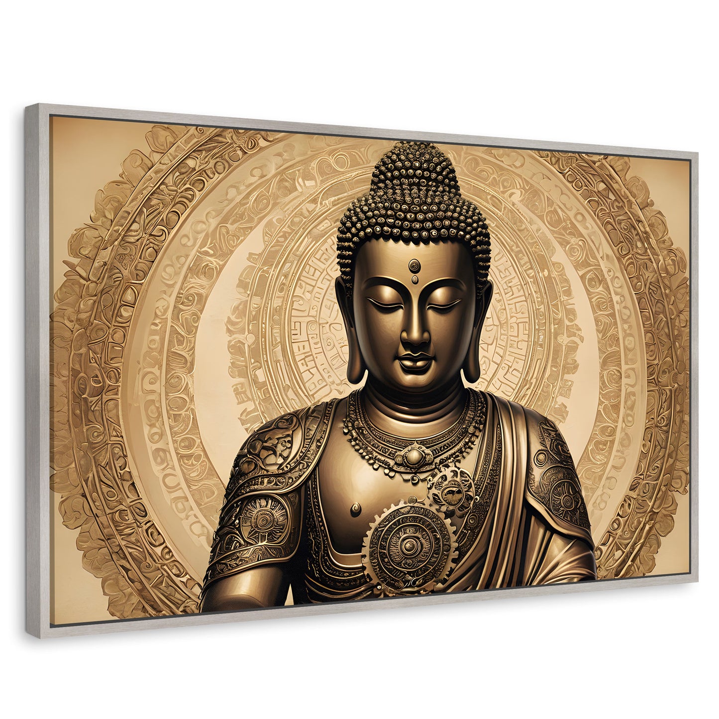Cuadros Decorativos Canvas Revolution | Trascender Dorado | Rectangular | Portada | Marco Plateado