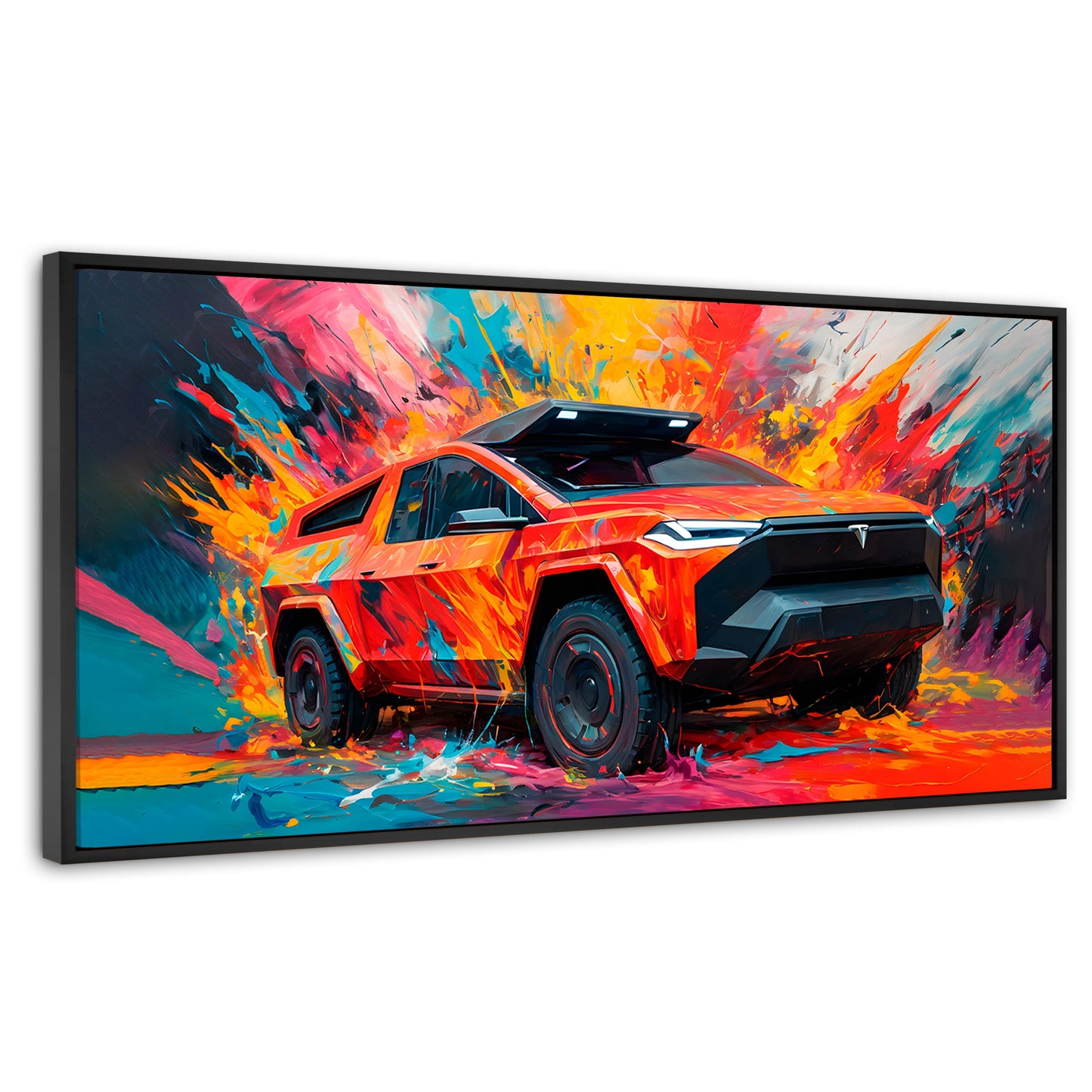 Cuadros Decorativos Canvas Revolution | Truck In Colors | Panoramico | Portada