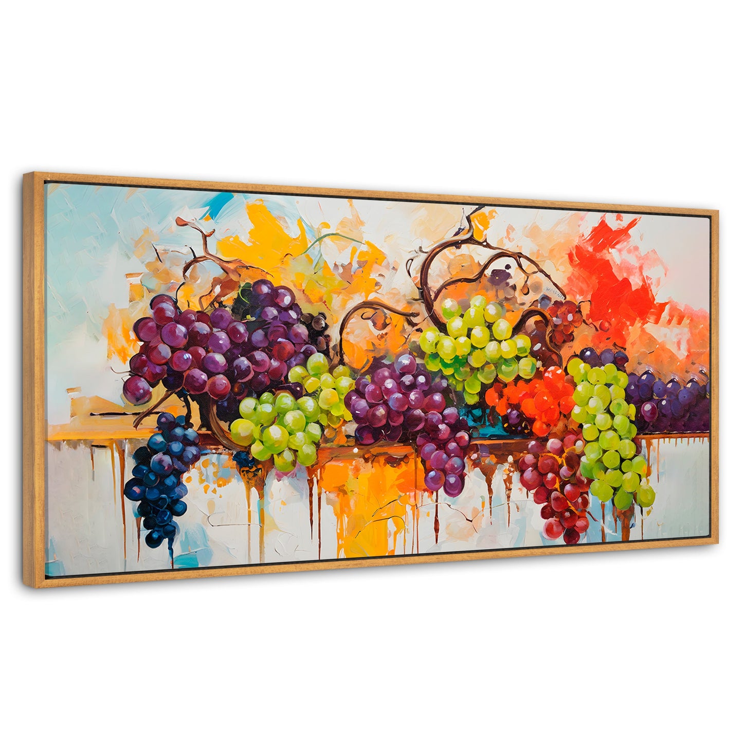 Cuadros Decorativos Canvas Revolution | Uvas Coloridas | Panoramico | Portada