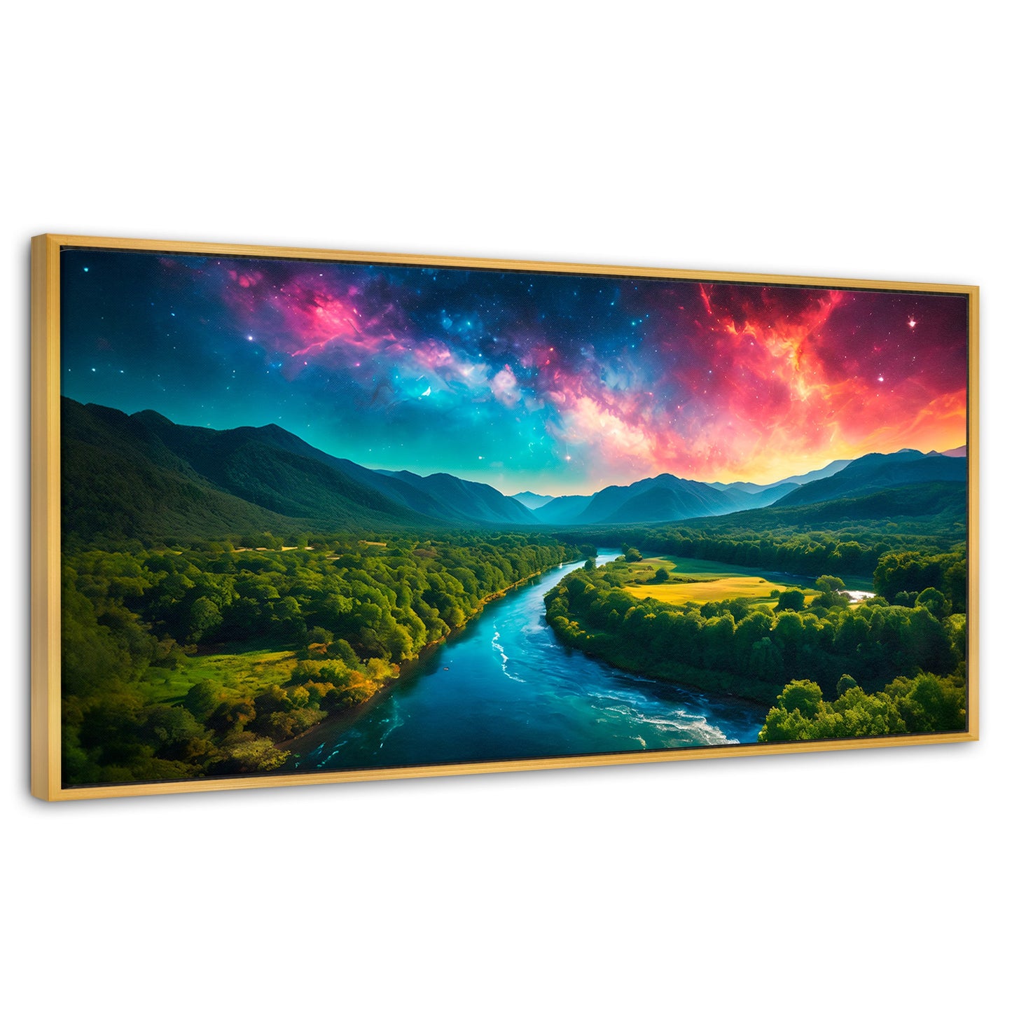 Cuadros Decorativos Canvas Revolution | Valle Rio Nebuloso | Panoramico | Portada