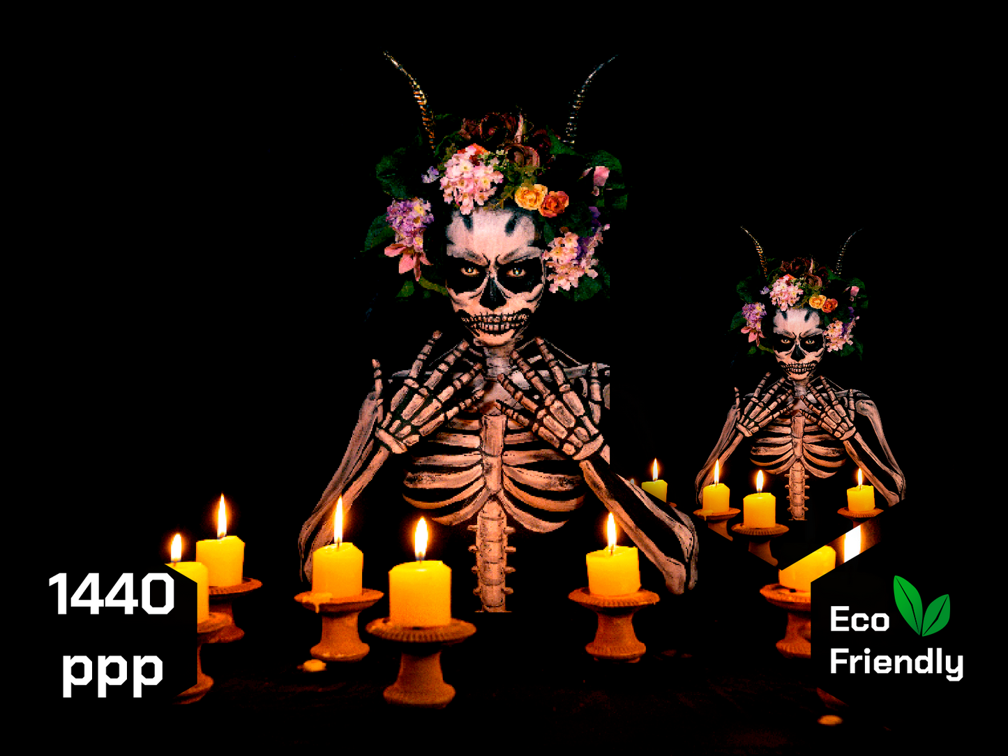 Catrina con velas