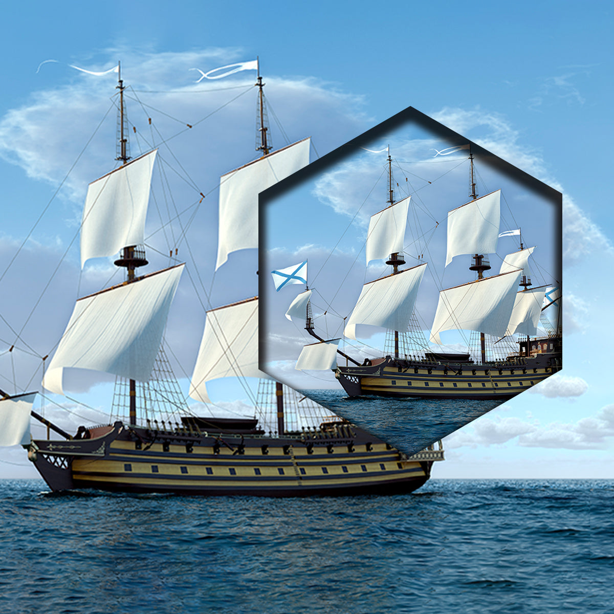 Barcos Velero En Altamar Azul