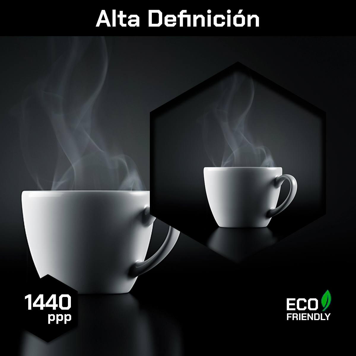 Café Caliente En Fondo Negro
