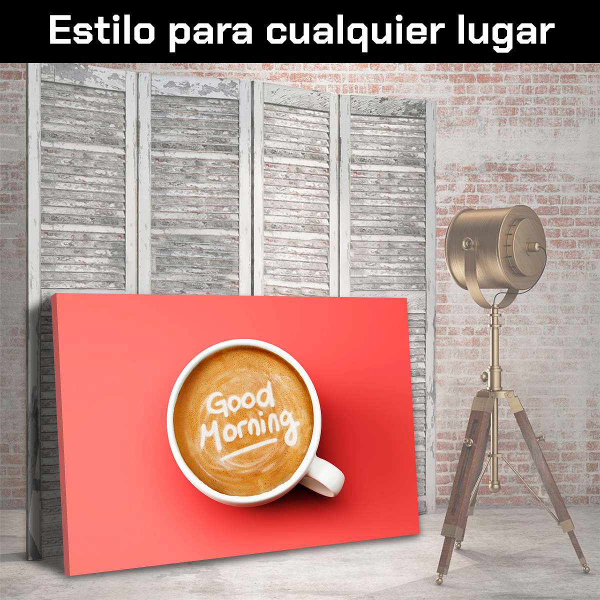 Canvas Café Frase Good Morning