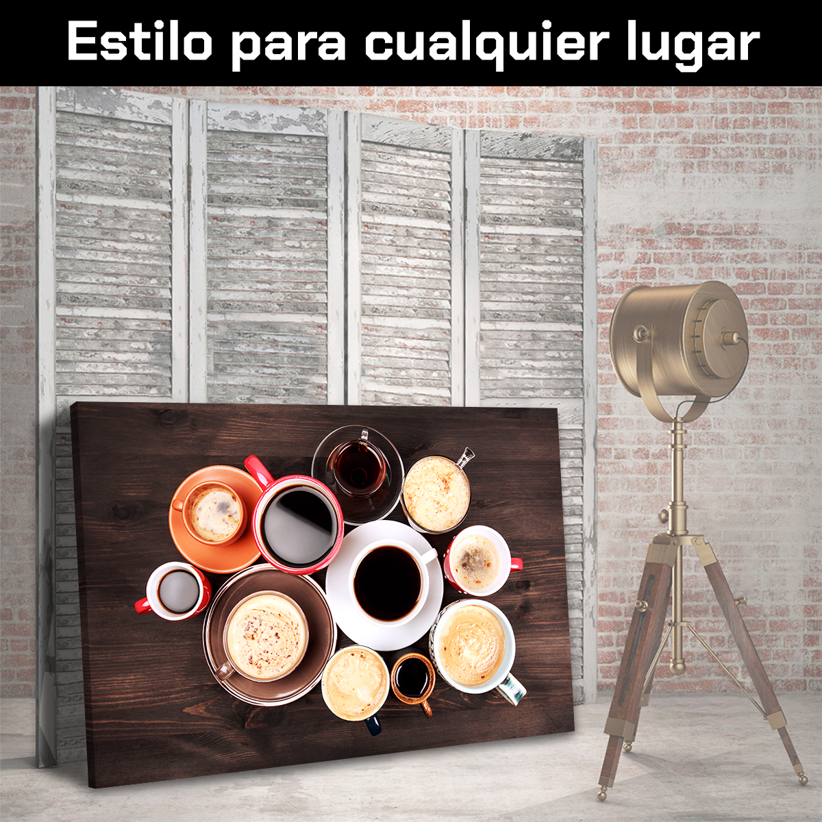 Café En Diferentes Tazas De Colores