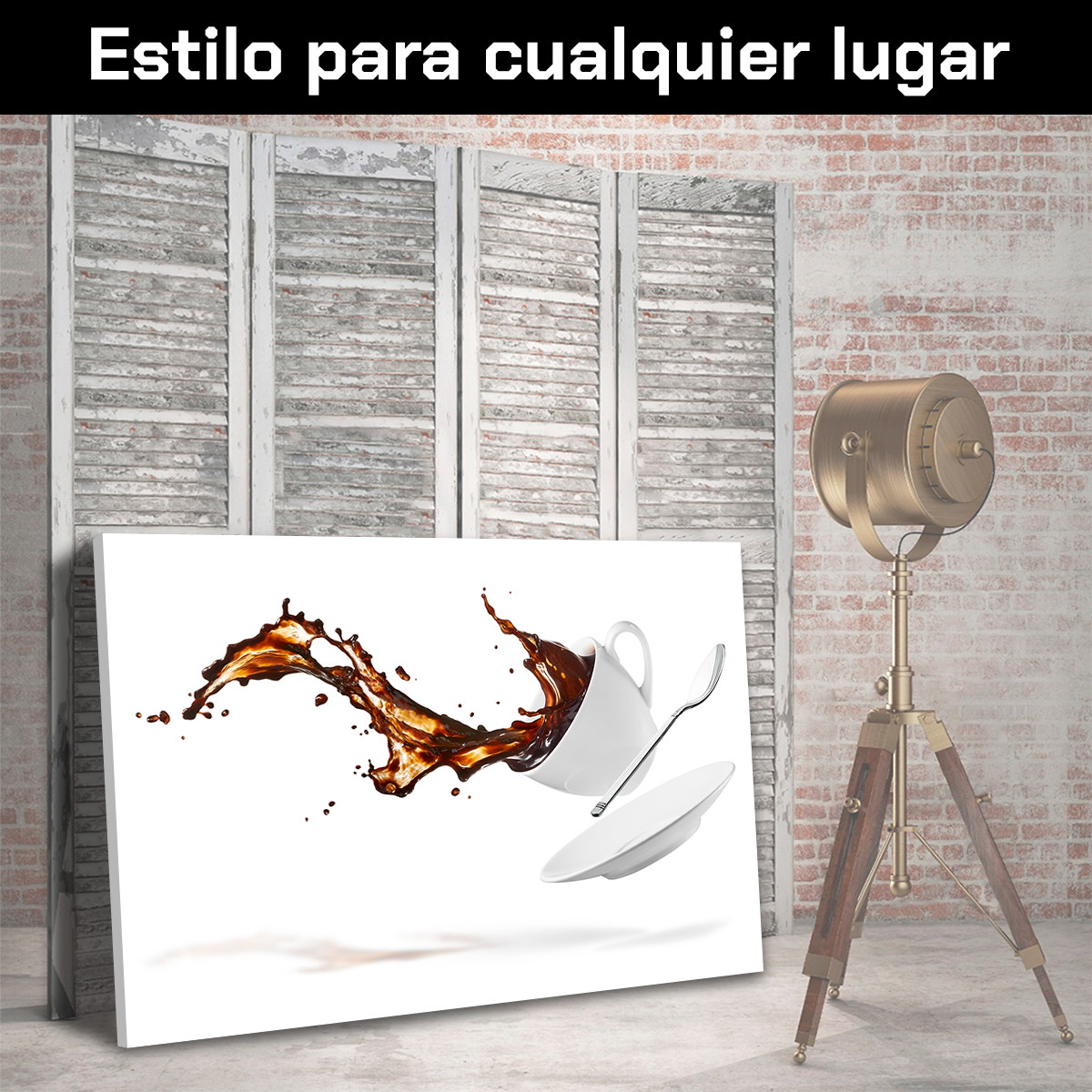 Café Y Plato Cayendo Y Salpicando
