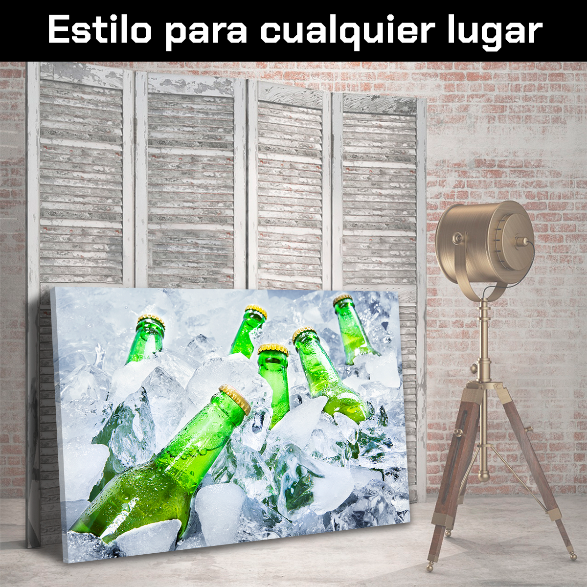 Cerveza En Botellas Entre Hielos