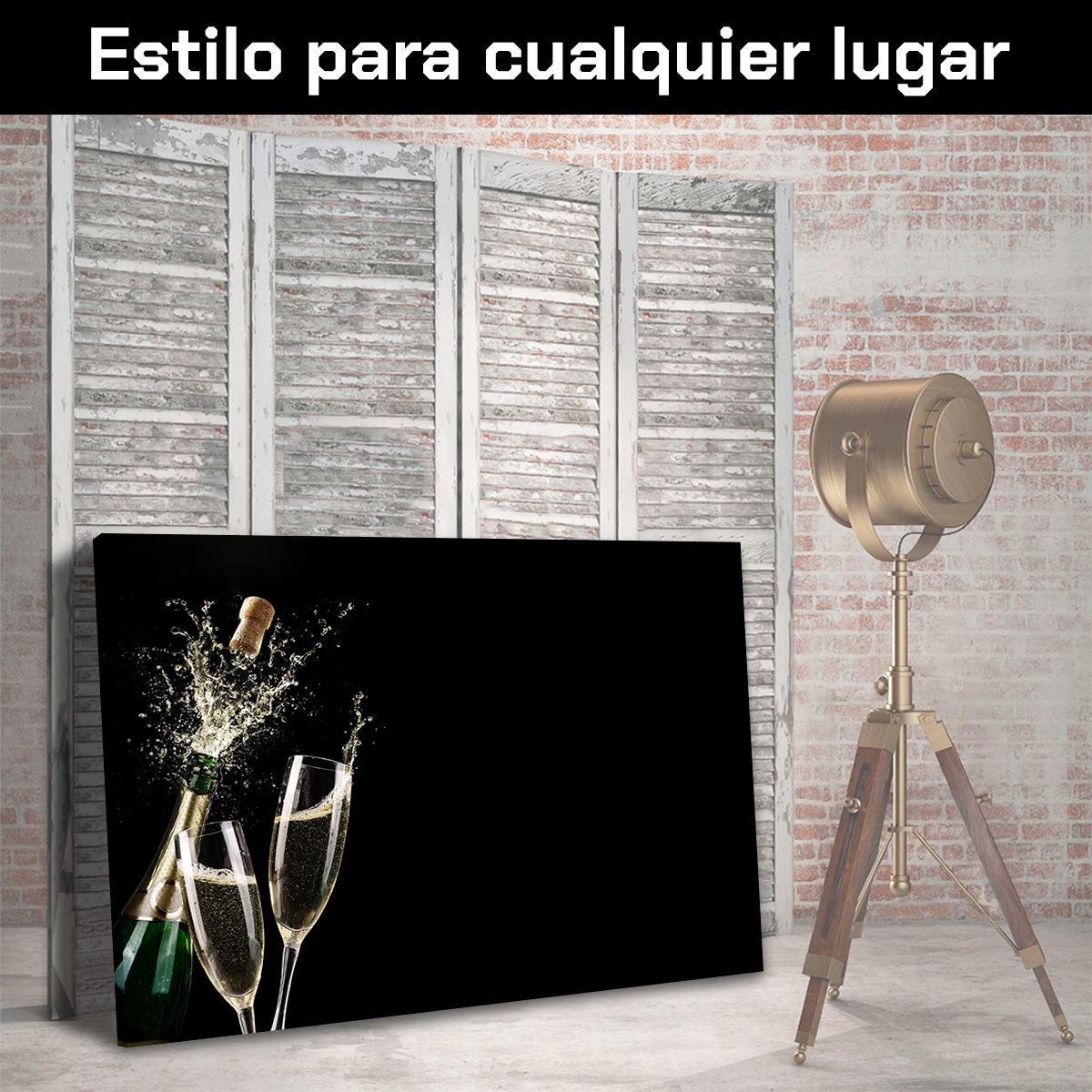 Vino Champagne Explosivo Con Copas