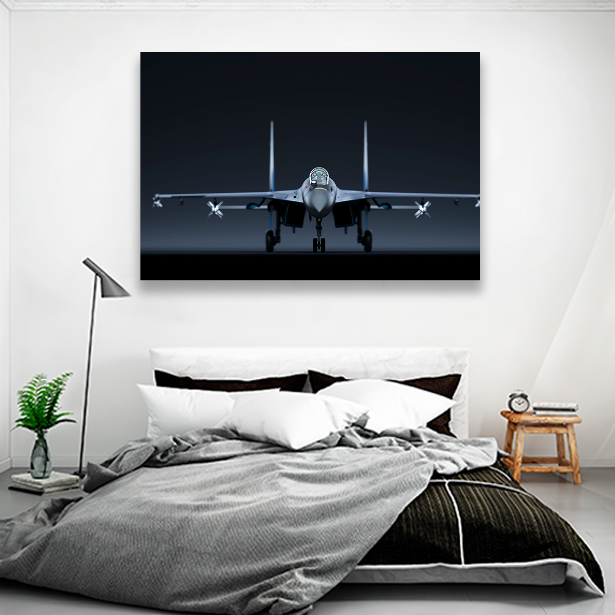Jet Sukhoi SU35 Gris