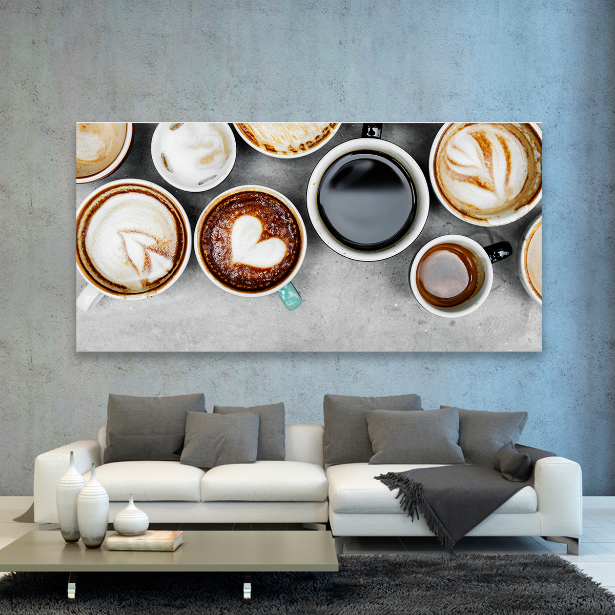 Café En Distintas Tazas De Colores