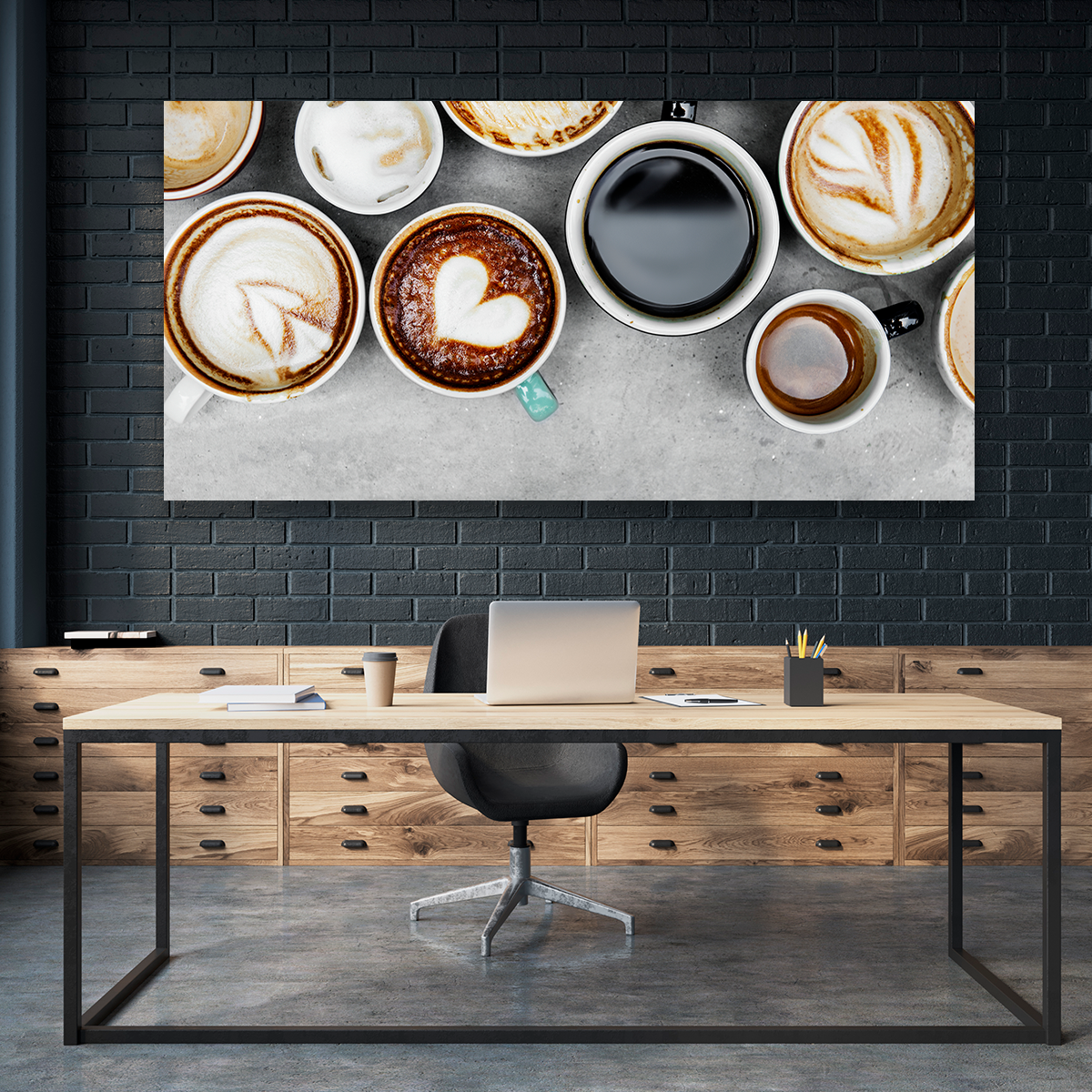 Café En Distintas Tazas De Colores