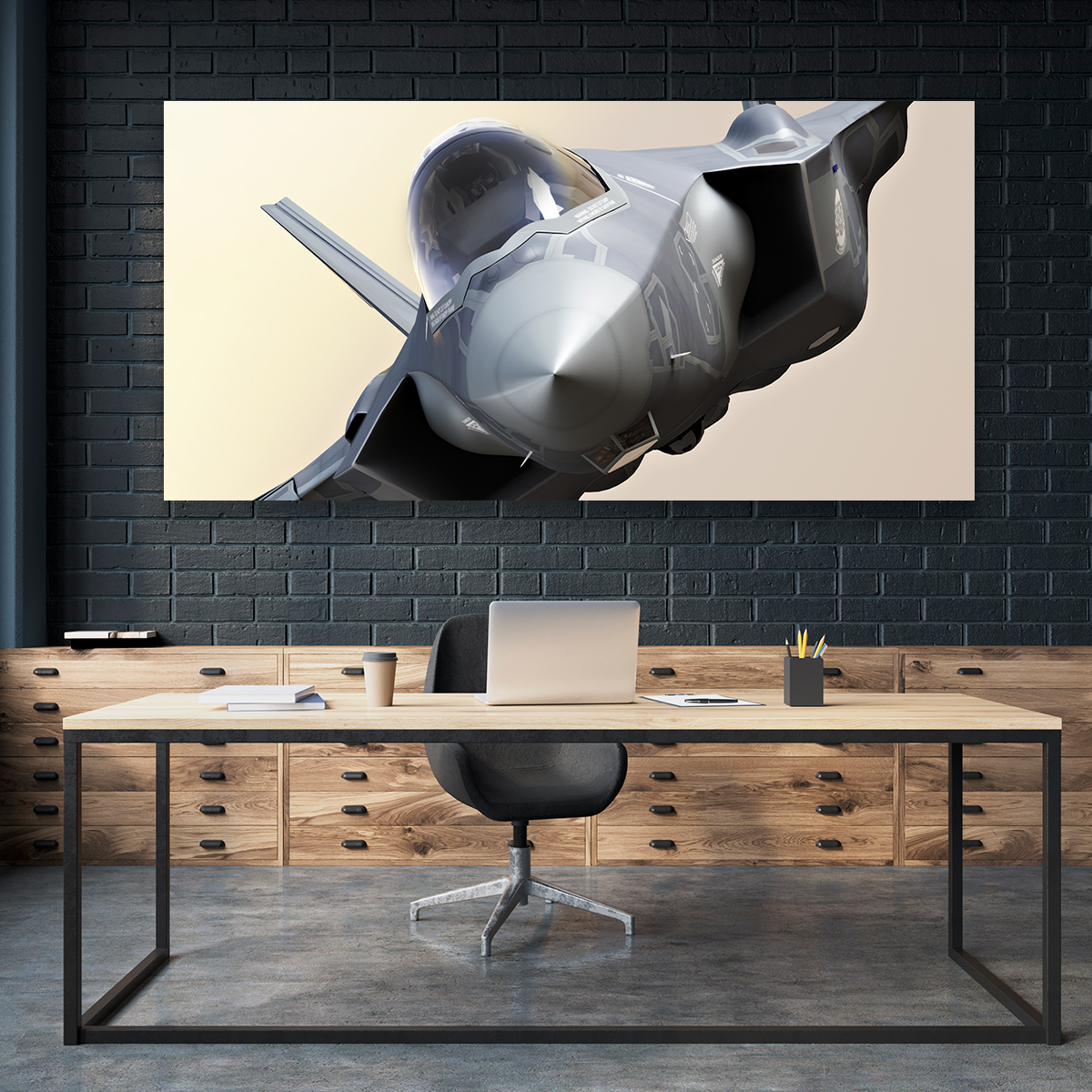 Jet F35 Gris Volando