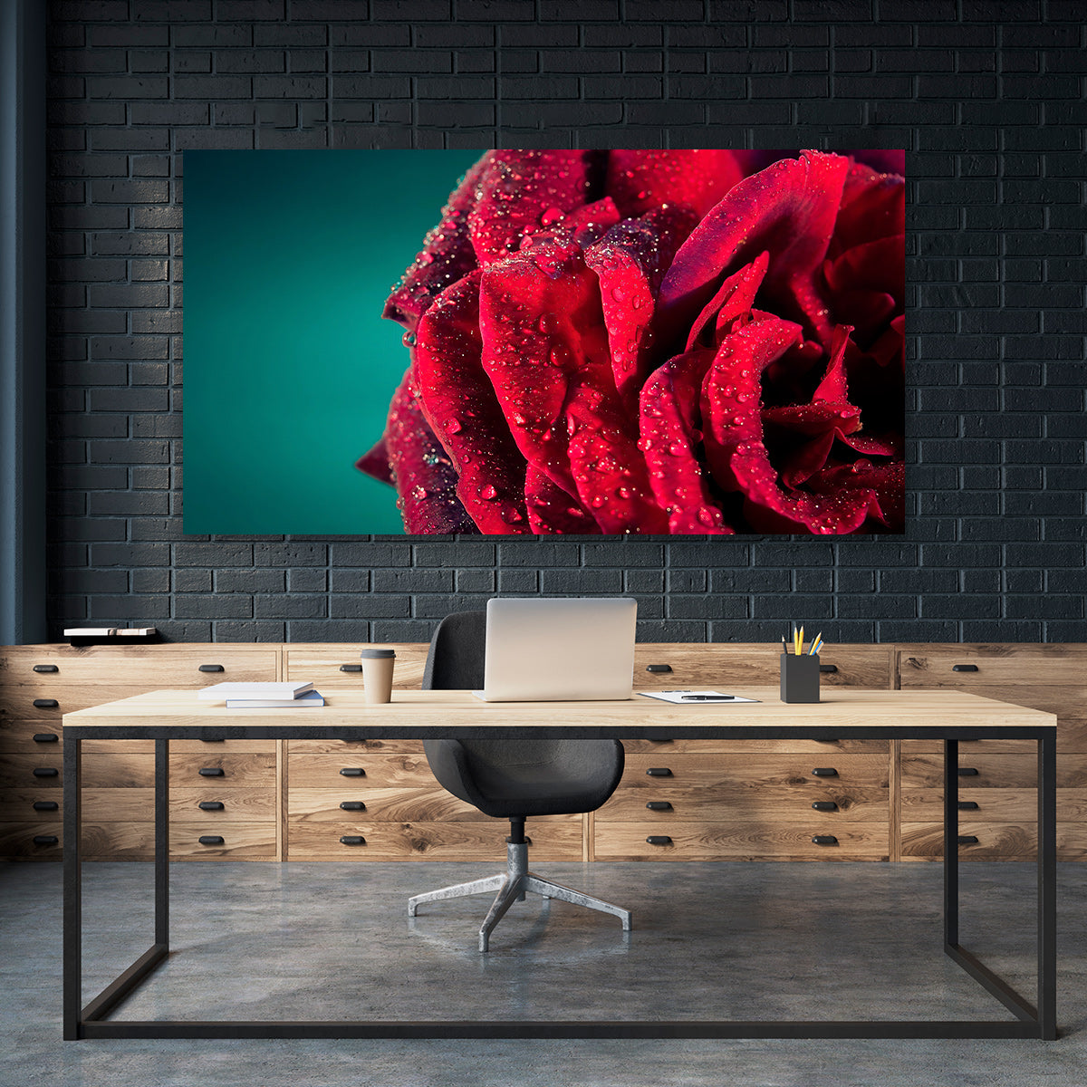 Rosa Roja con Gotas