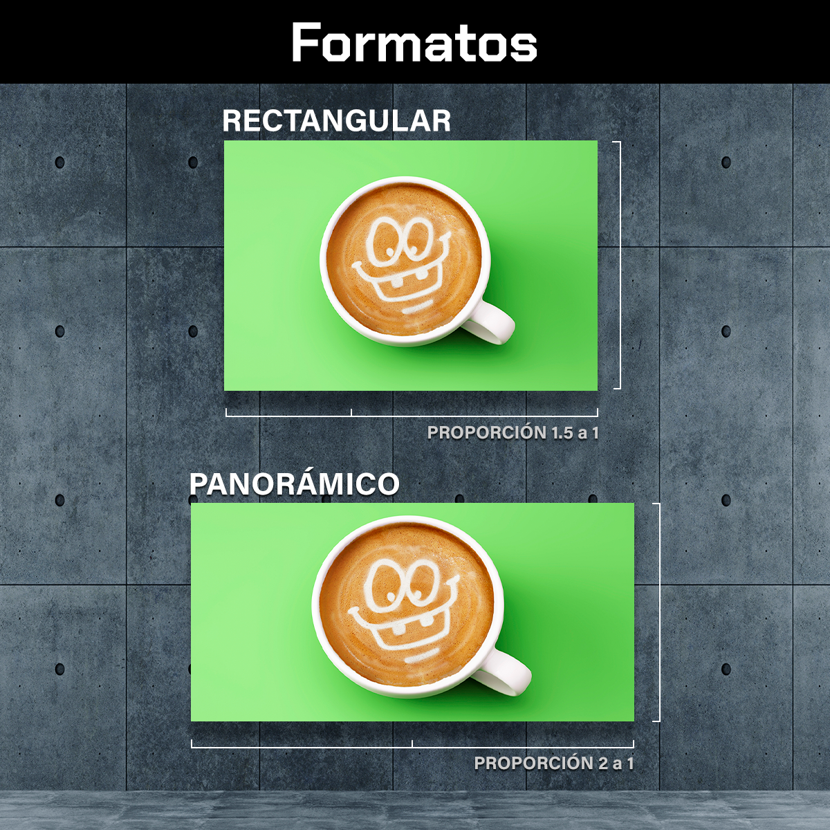 Café Feliz En Fondo Verde