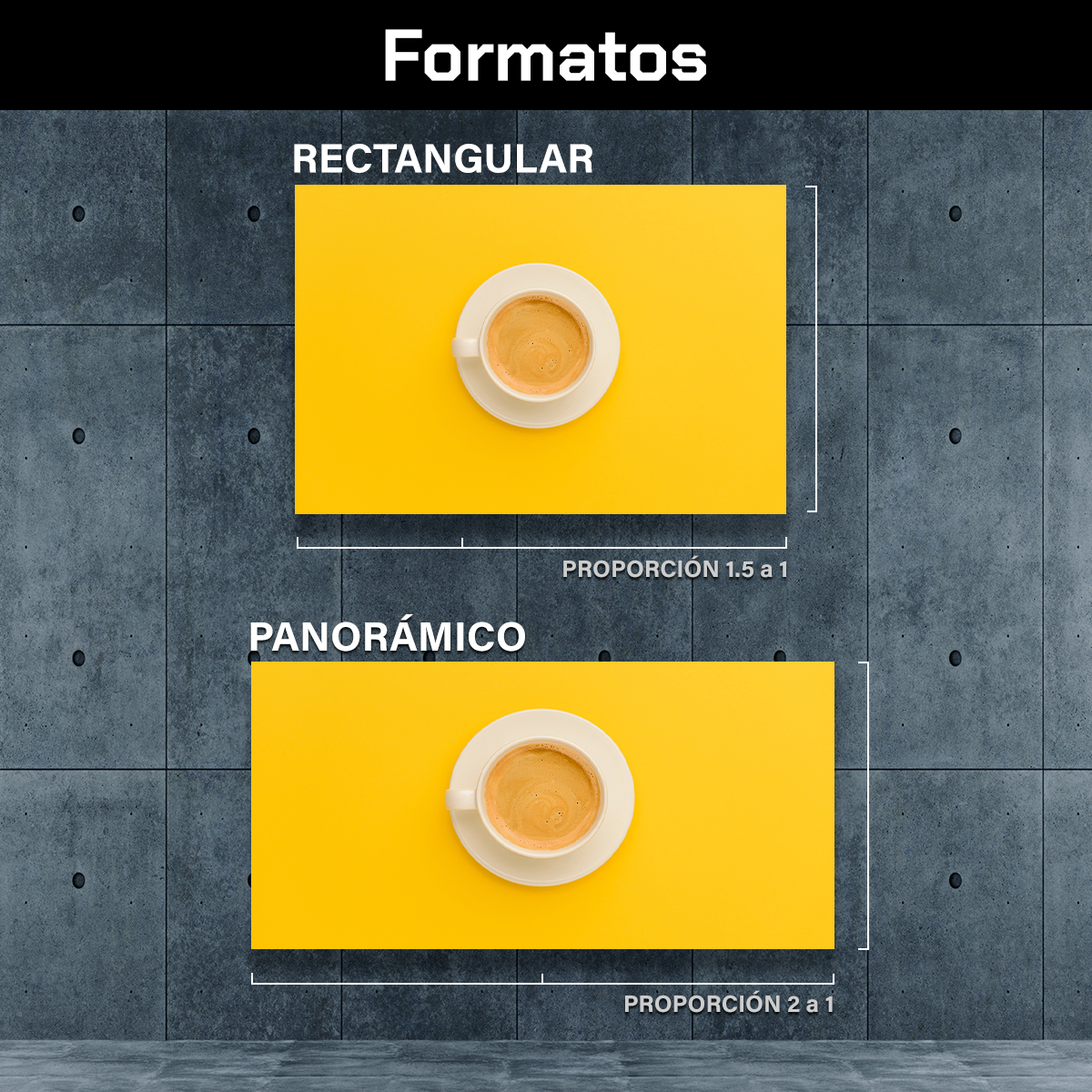 Café Y Plato Sobre Fondo Amarillo