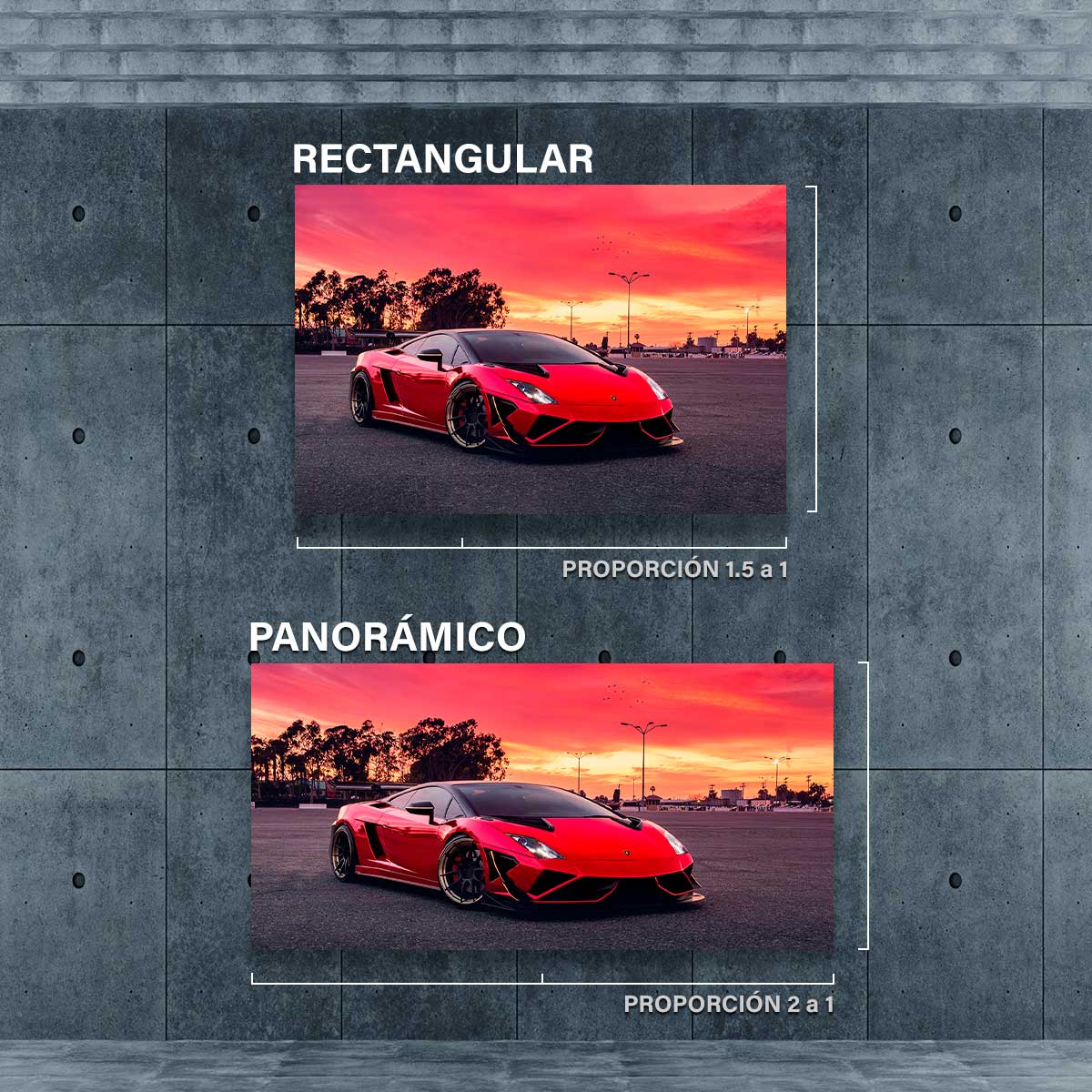 Lamborghini Bajo Atardecer