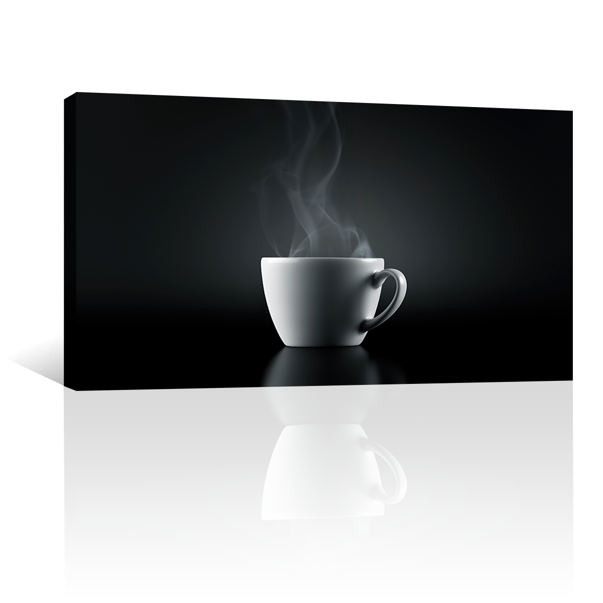 Café Caliente En Fondo Negro
