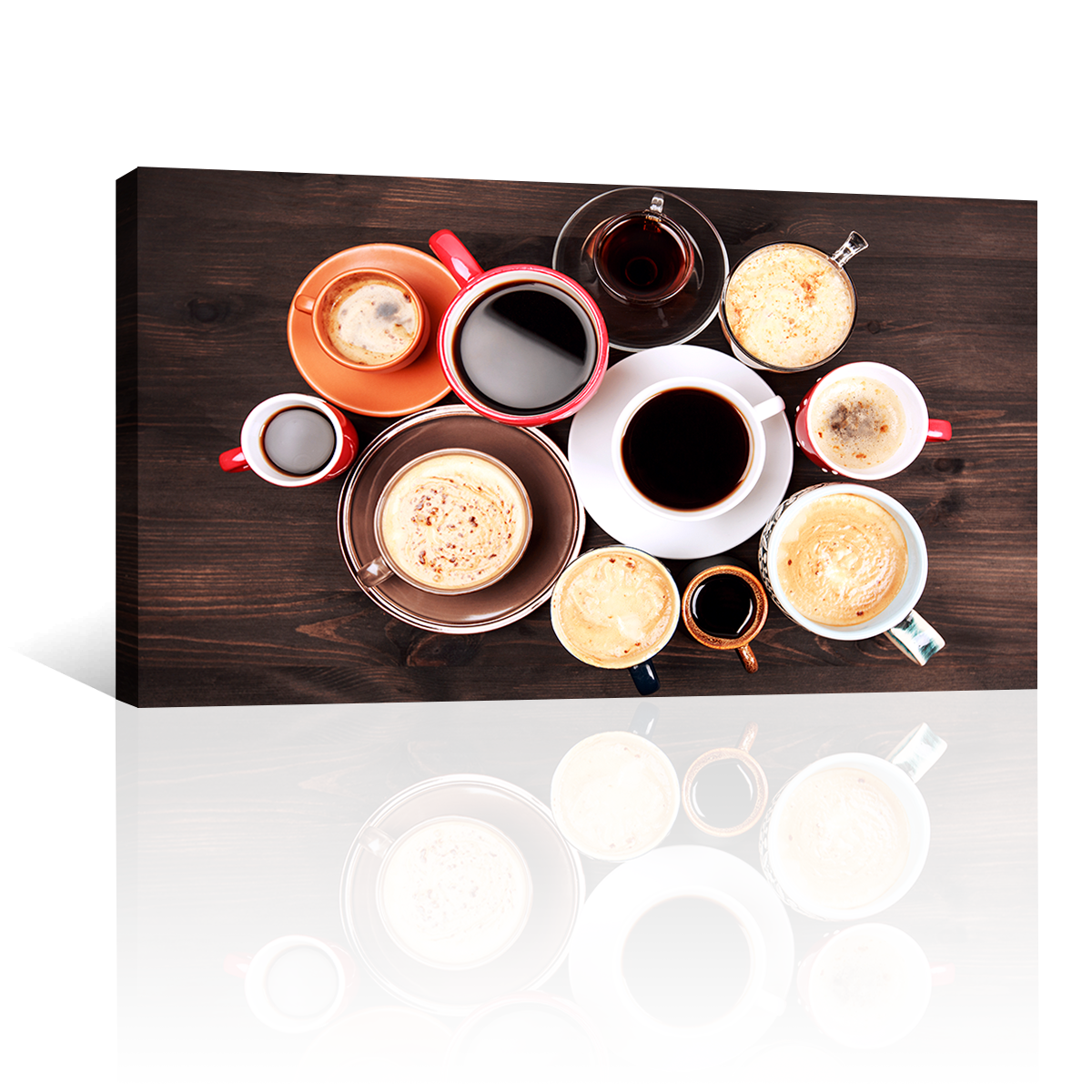 Café En Diferentes Tazas De Colores