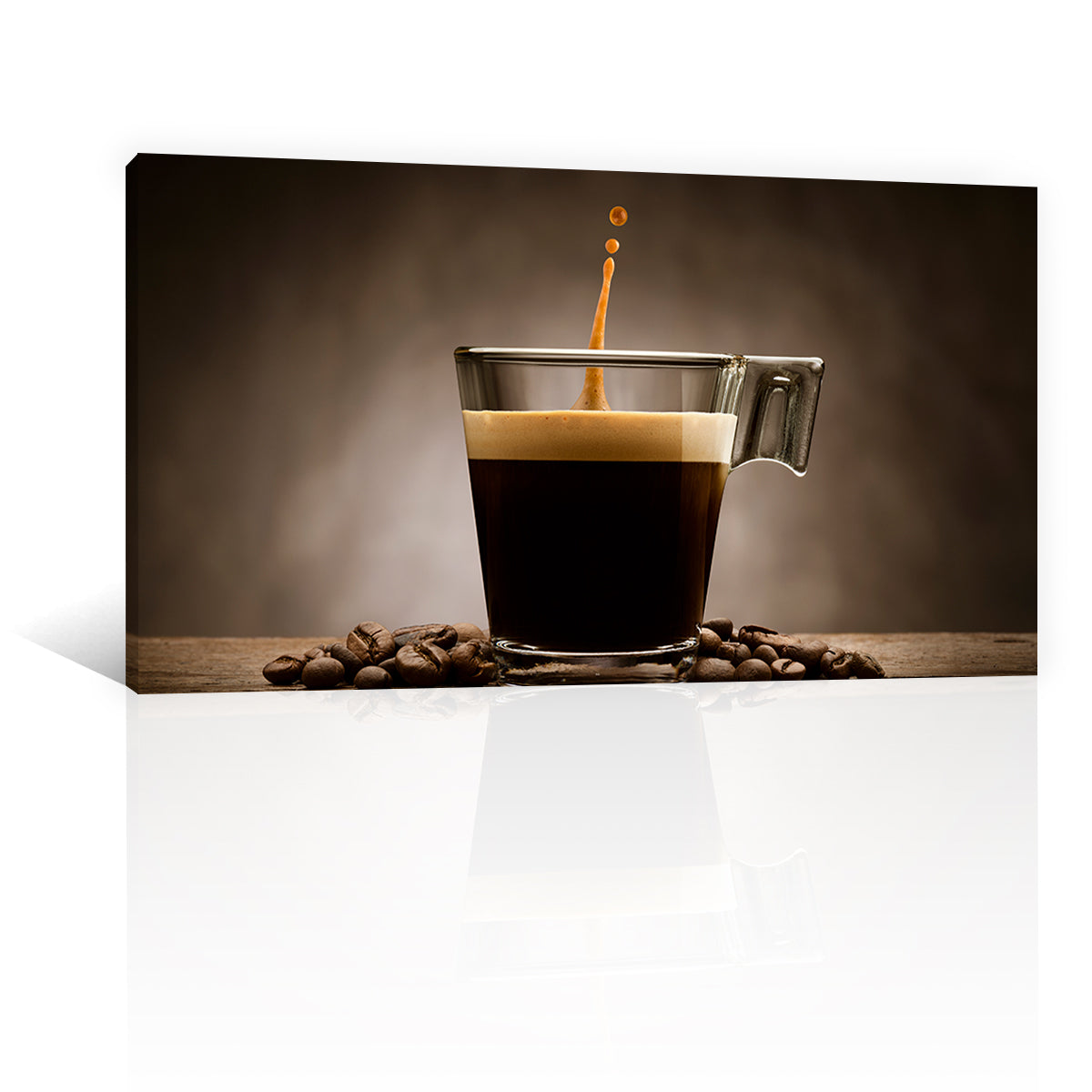 Café Expres Y Granos En Mesa