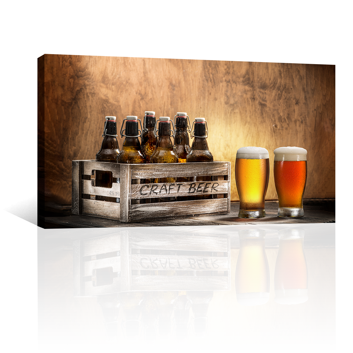 Cerveza Artesanal En Caja De Madera
