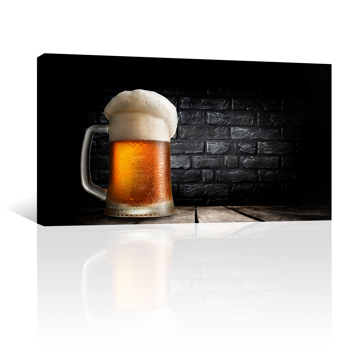 Cerveza Espumosa Con Fondo Negro
