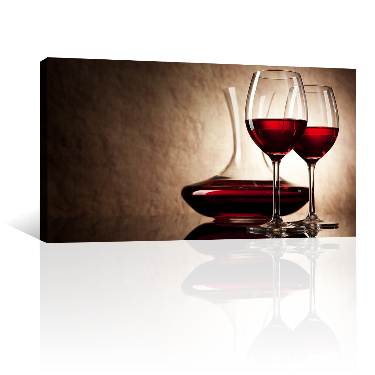 Vino Tinto En Decantador Y Copas