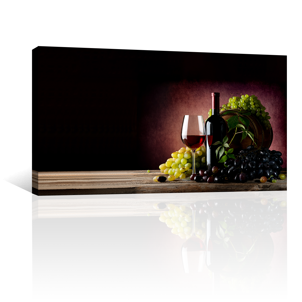 Vino Tinto Y Racimos De Uvas
