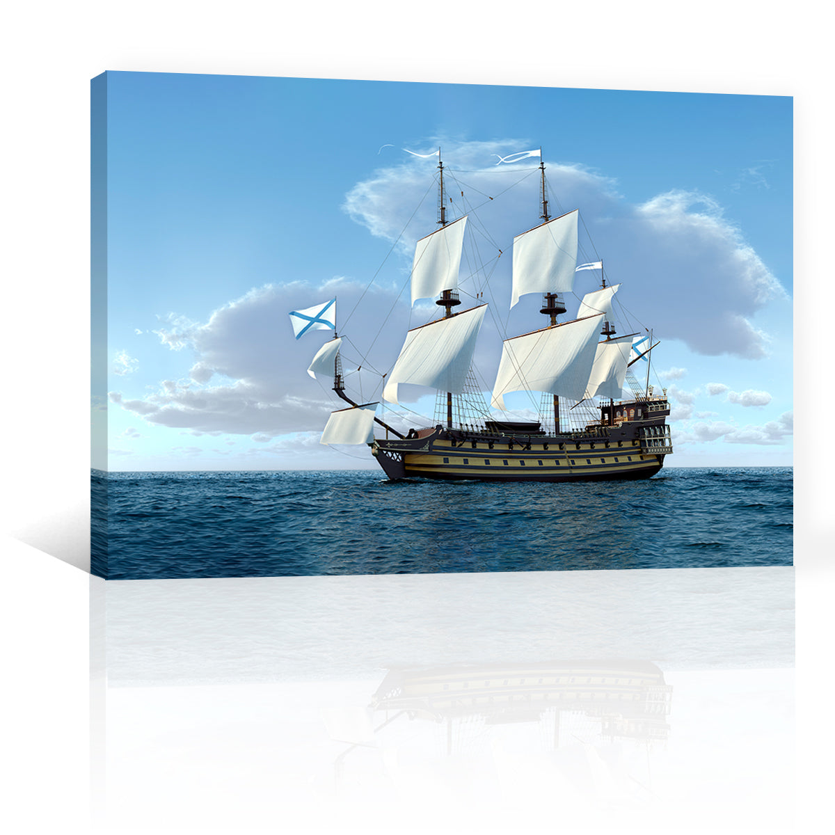 Barcos Velero En Altamar Azul