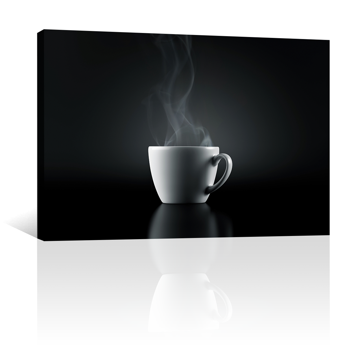 Café Caliente En Fondo Negro