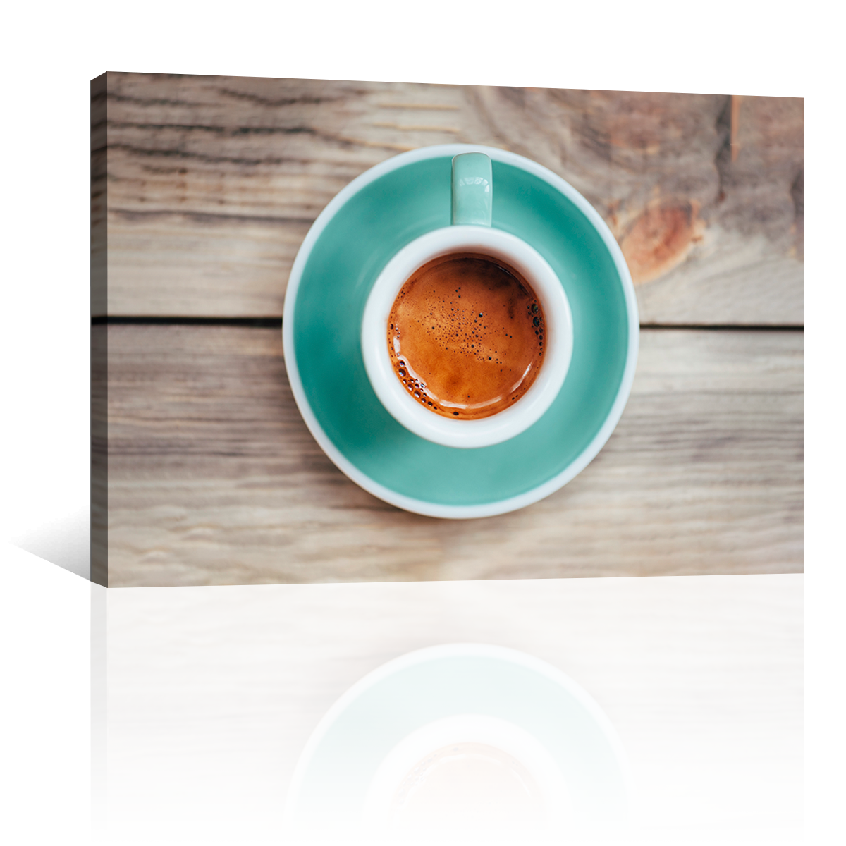 Café Caliente En Taza Y Plato Azul