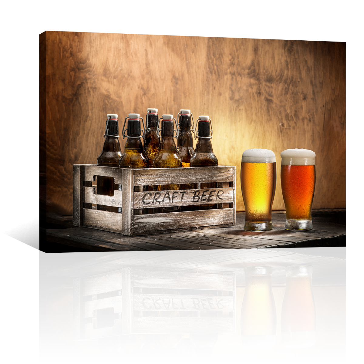 Cerveza Artesanal En Caja De Madera