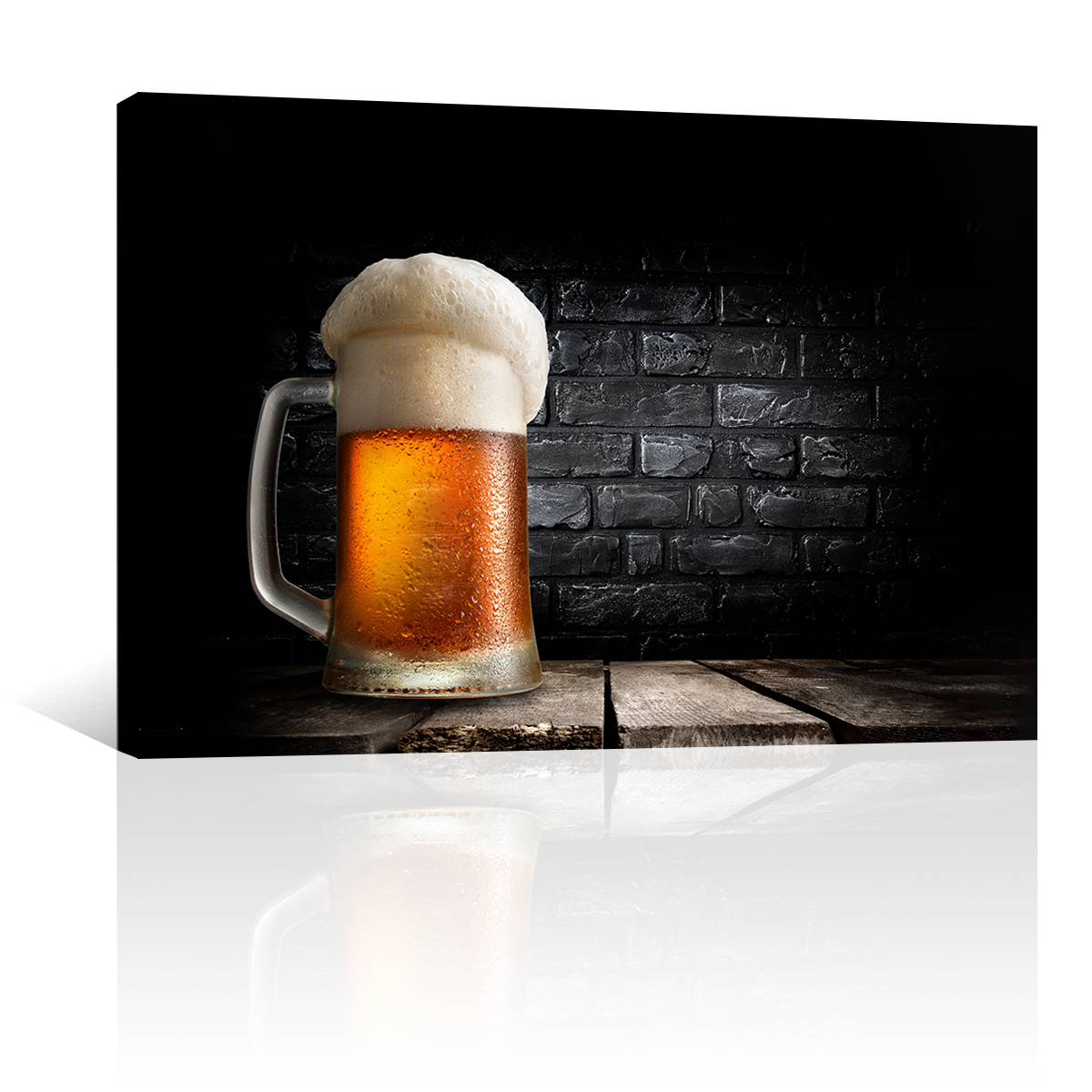 Cerveza Espumosa Con Fondo Negro