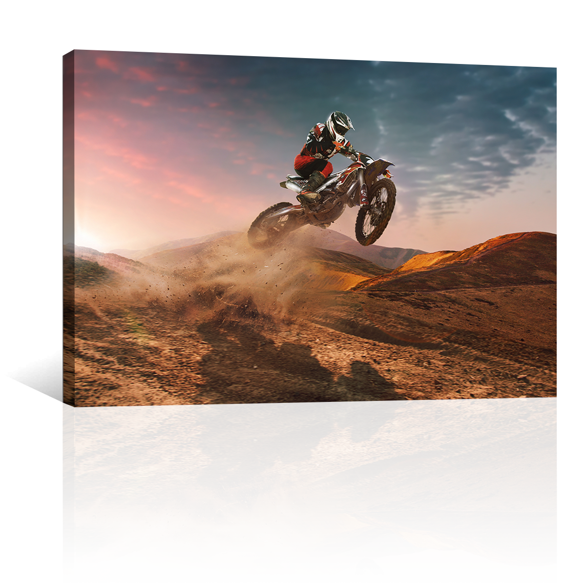 Motocross Saltando Las Dunas