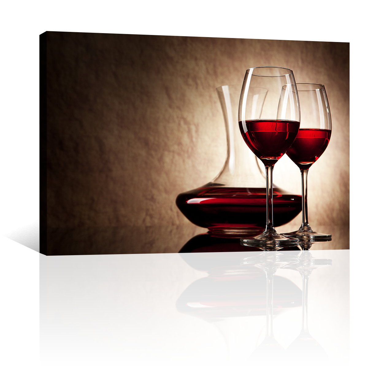 Vino Tinto En Decantador Y Copas