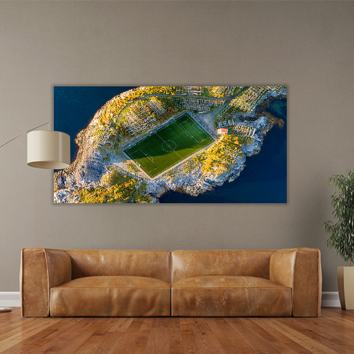 Football field in Henningsvaer