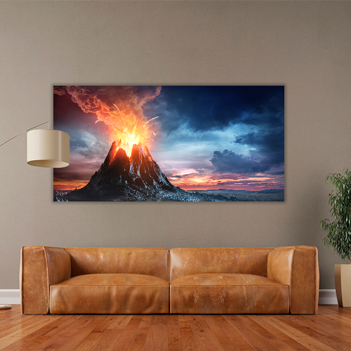 Volcanic mountain Eruption