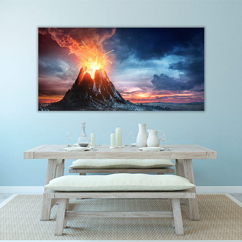Volcanic mountain Eruption