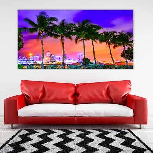 Miami Skyline Sunset