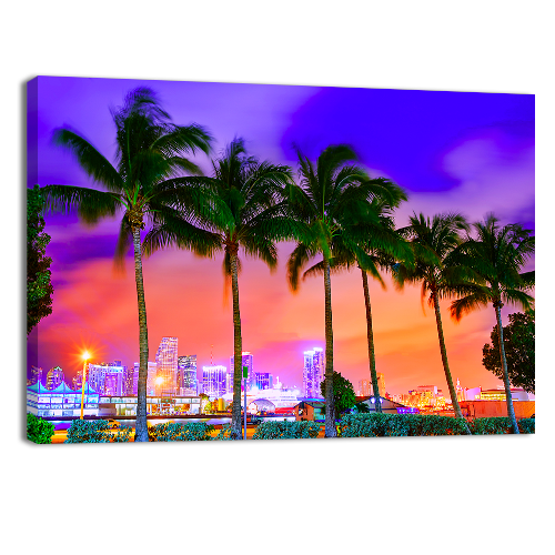 Miami Skyline Sunset