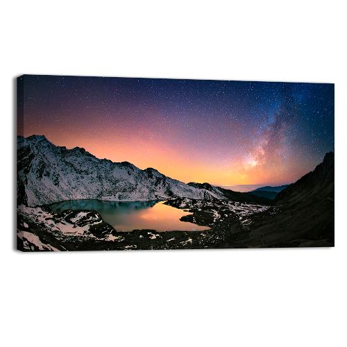Milky way Under the Mountains
