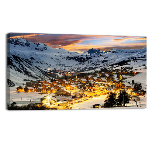 Ski resort in French Alps