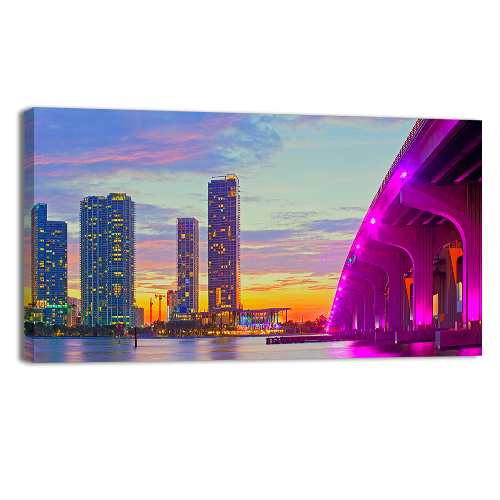 Miami Florida at Sunset
