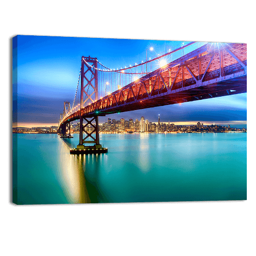 Bay Bridge illuminated