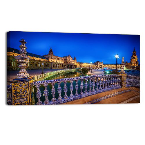 Spain Square in Sunset