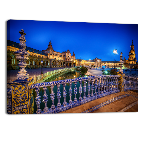Spain Square in Sunset