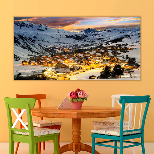 Ski resort in French Alps