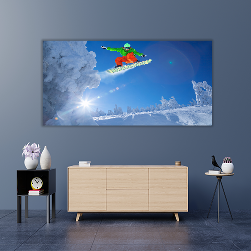 Jumping Against Blue Sky