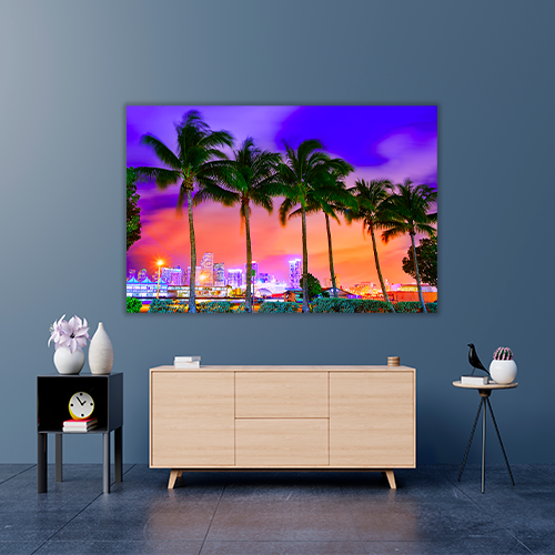 Miami Skyline Sunset