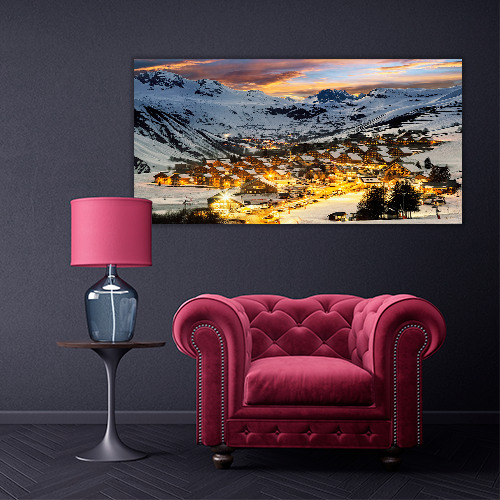 Ski resort in French Alps
