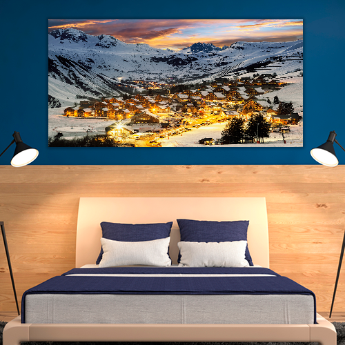 Ski resort in French Alps